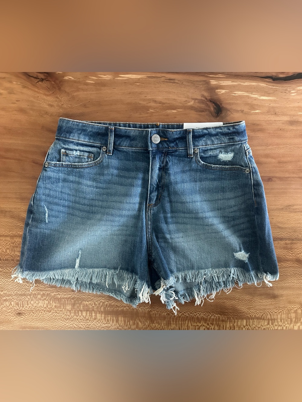 NWT LOFT The Curvy High Waist Cut Off Denim Shorts|Size 27|4P